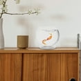 thumbnail image 5 of ADDHAT Clear Glass Fish Bowl Aquarium Tank with Feeding Container for Home Decor and Tabletop Display, 5 of 7