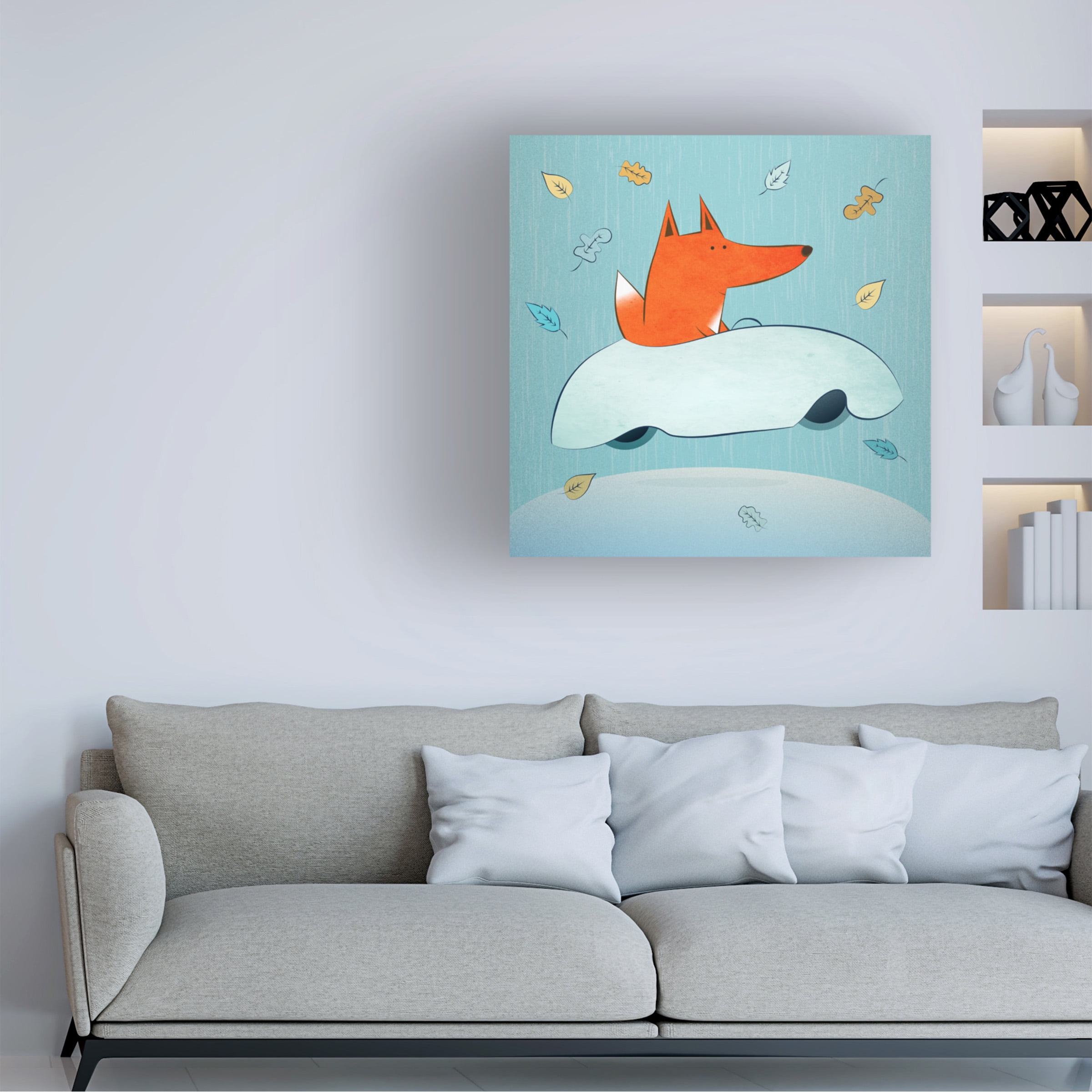 Carla Martell 'Fox in Car' Canvas Art