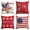 B, variant on Sm:)e Stars and Stripes Let Freedom Ring 4th of July Throw Pillow Cover 18x18 Inch Set of 4, Polyester Patriotic Outdoor Pillow Case for Sofa Couch