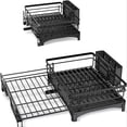 thumbnail image 6 of Portable Single-Layer Retractable Drainage Rack, Rust-Resistant Kitchen Dish Drainer with Water Tray & Chopstick Holder, Non-Slip Stable Organizer, 6 of 10