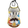 thumbnail image 2 of Adventure Cuphead Mugman Children's One-piece Swimwear Halterneck Swimsuit Summer Beach Girl's Bathing Suits Breathable Beachwear, 2 of 7