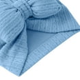 thumbnail image 4 of Zwiiyzr Baby Girl Turban Newborn Beanies Hat Top Bowknot Head Wrap Beanie Infant Girls Headwraps Toddler Kids Hats 0-3 Years Sky Blue, 4 of 4