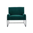 thumbnail image 6 of Velvet Accent Chair,Modern Industrial Slant Armchair with Metal Frame,Upholstered Reading Chair Comfort Single Chair with Premium High Density Soft Cushion for Living Room Office Study,Emerald, 6 of 9