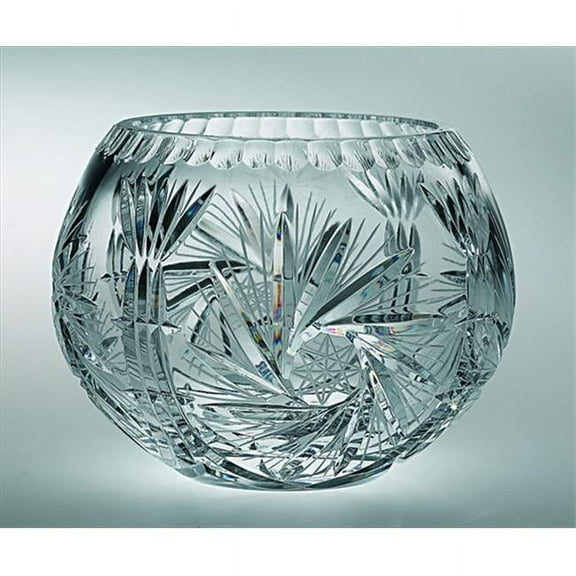 Majestic Gifts PW-120-5 Pinwheel 5 in. Crystal Rose Bowl