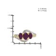 thumbnail image 4 of JewelersClub Ruby Ring Birthstone Jewelry – 1.75 Carat Ruby 14K Gold Plated Silver Ring Jewelry with White Diamond Accent – Gemstone Rings with Hypoallergenic 14K Gold Plated Silver Band, 4 of 4