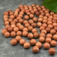 thumbnail image 4 of GKNET 20PCS Gold Sand Stone Round Stones Crystal Sphere Ball Reiki Healing Natural Gem, 4 of 9