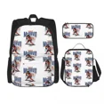 thumbnail image 1 of Connor McDavid 97 For Edmonton Oilers Fans Backpack Bookbag School Bags Cartoon Kids Rucksack Lunch Bag Pen Bag Three-Piece Set DMH, 1 of 1