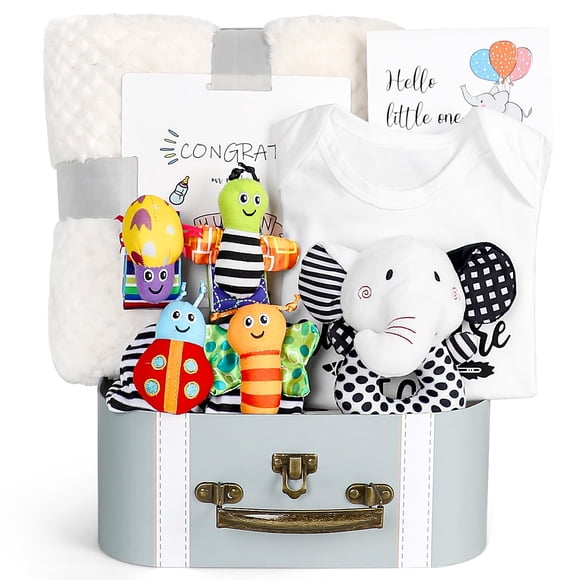 Set de regalo para bebés IAoVueby en blanco y negro de alto contraste 0-6M