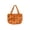 Orange, variant on Cute Fuzzy Pumpkin Halloween Tote Bag,Frayed Jack-O-Lantern Knitted Storage Basket Bag for Holiday Treat Display Home Party Decor