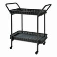thumbnail image 1 of Espresso Wicker Serving Cart, 1 of 7
