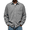 Gray, variant on Men's Simple Corduroy Corn Plaid Lapel Button Casual Long Sleeve Polo Shirts, Retro Collared Tops with Pocket - Navy XXL