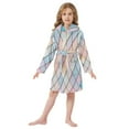 thumbnail image 6 of FORMRS Niños Bathrobe Unisex Hooded Robe Soft Plush Pajamas Sleepwear, Size 7-9T, Orange Art Pattern, 6 of 7