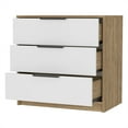 thumbnail image 5 of Cterwk 3 Drawers Dresser, Superior Top, White + Brown, 5 of 6