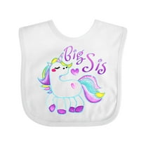 Inktastic Big Sis unicorn Girls Baby Bib