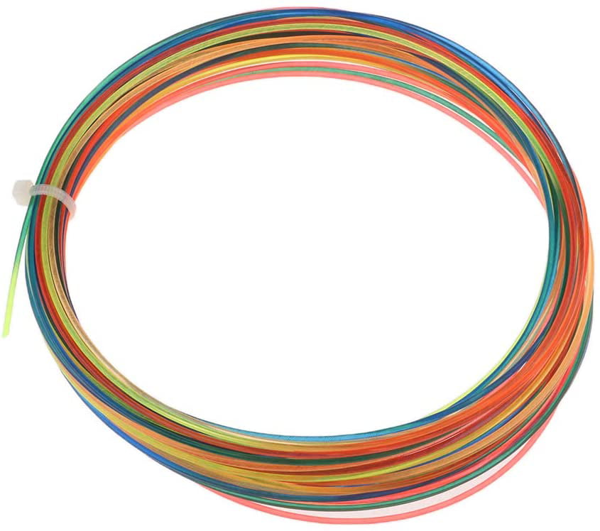 12m/Reel Tennis Racquet Rainbow String High Elastic Repair Thread Line 1.3mm 