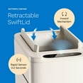 thumbnail image 2 of hOmeLabs Durable 2.4 Gallon Sensor Trash Can, Retractable Butterfly Lid, Batteries Included, Space-Efficient, Easy Clean, Battery-Powered - Creamy White, 2 of 7