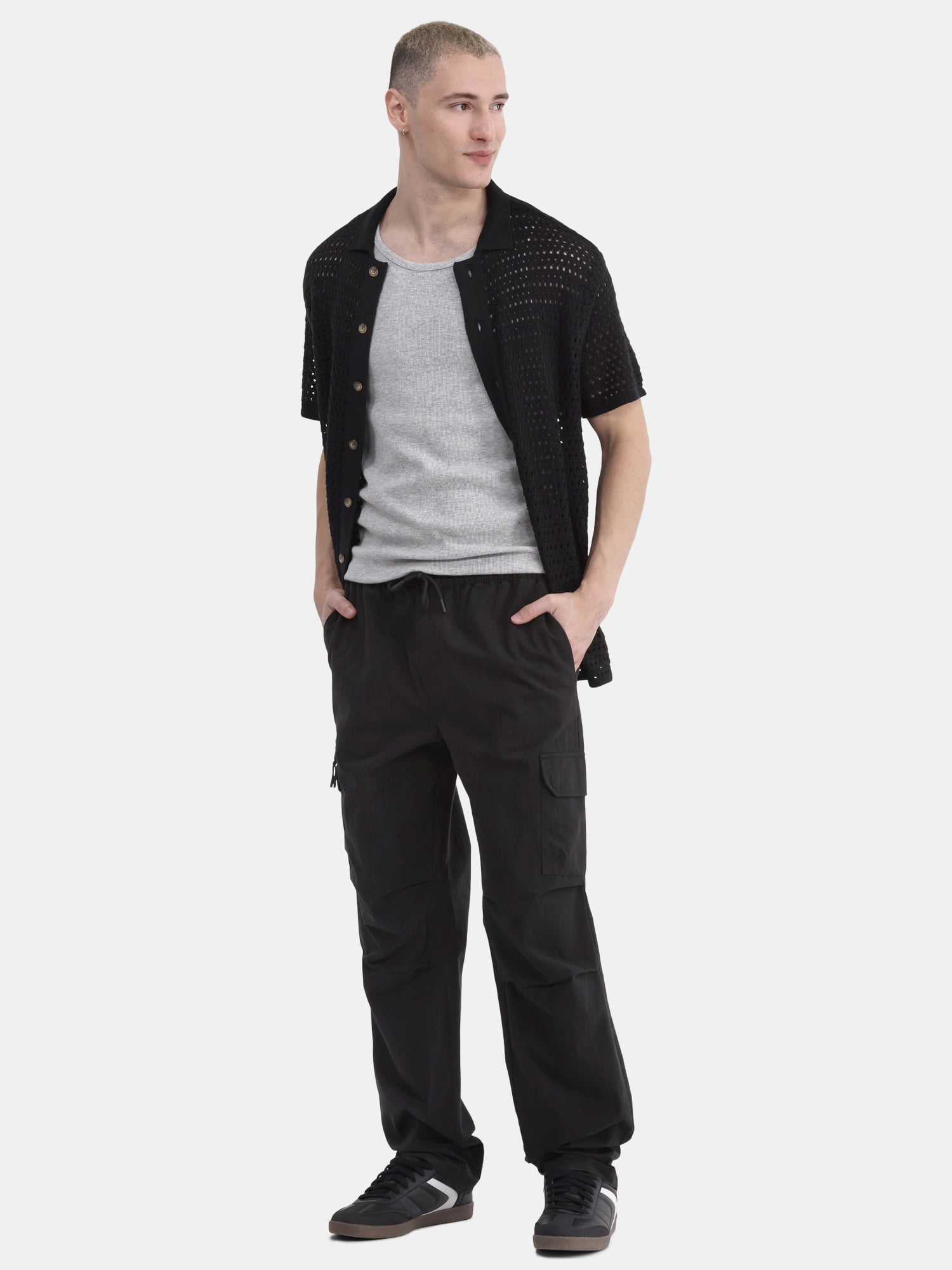 No Boundaries Men's & Big Men's Twill Cargo Pants, Size XS-5XL