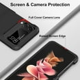thumbnail image 3 of for Samsung Galaxy Z Flip 3 Case, Z Flip 3 Case with Upgraded Hinge Protection Dual Layer Hard PC Soft TPU Bumper Full Body Shockproof Flip 3 Phone Case for Galaxy Z Flip 3 5G Case - Black, 3 of 7