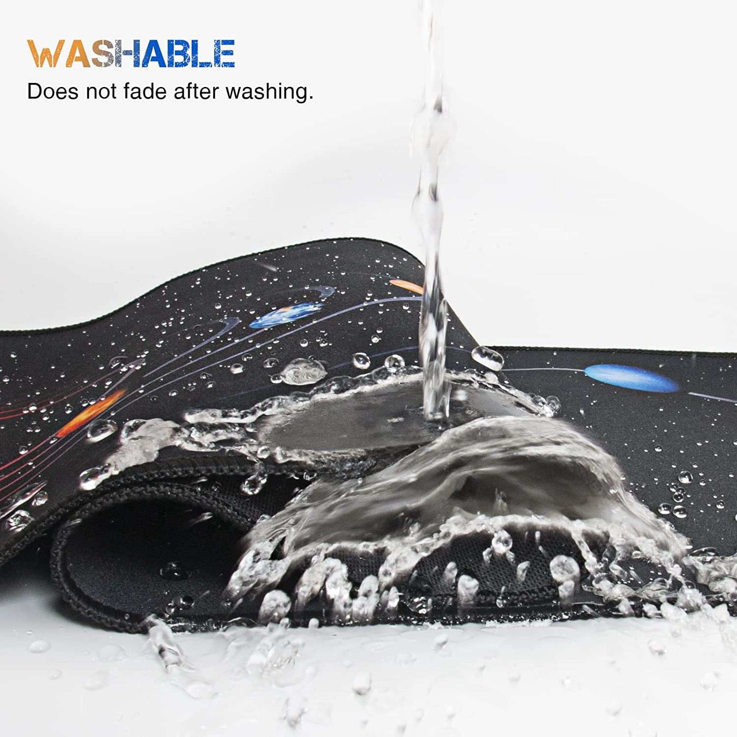 Large Gaming Mouse Pad 800 X 300 X 3mm with Stitched Edges,Extended Mousepad,Durable Non-Slip Natural Rubber Base,Washable Keyboard Pad,Desk Pad for Gamer,Office & Home-Planet