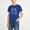 Blue, variant on ITSAME Boys T-Shirts, Short Sleeve Round Neck Football Print Summer Fashion Casual Tops Navy Size 5-6