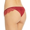 thumbnail image 2 of Passionata by Chantelle Women’s Gloria Lace Tanga Thong, Wine,Small, 2 of 2