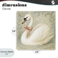 thumbnail image 4 of Stupell Industries Traditional Vintage Leaves Swan Canvas Art, 24 x 24, by Grotto Studios, 4 of 8
