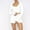 White, variant on Idoravan Women Sets Clothing Womens Waffle Solid U-neck Long Sleeve Short European and American Fashion Casual Shorts Set
