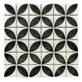 thumbnail image 3 of The Tile Life Eterna Lily Black Matte & Shiny Glass Mosaic Wall Tile, 4 x 4 in, 1-Piece Sample, 3 of 11