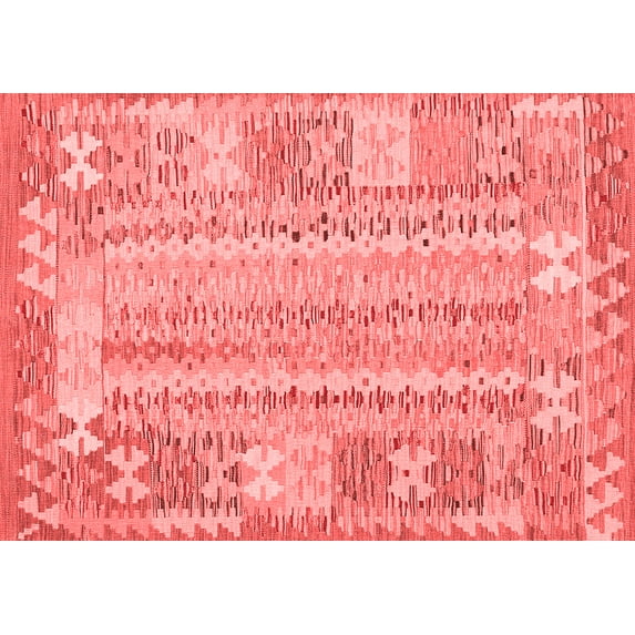 Ahgly Company Indoor Rectangle Southwestern Red Country Area Rugs, 7' x 9'