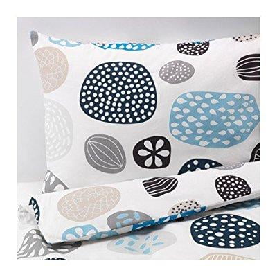 Ikea Ringkrage Queen Duvet Cover And Pillowcase Blue White