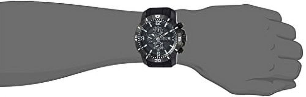 Invicta Men's Pro Diver 50mm Black Silicone Band Steel Case Flame-Fusion Crystal Quartz Analog Watch 24967