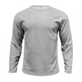 thumbnail image 4 of PNTUTB Long Sleeve for Men Waffle Pattern Casual Solid Color Round Neck Pullover T Shirt, 4 of 6