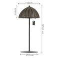 thumbnail image 4 of JONATHAN Y Tilly 12.75" Modern Coastal Indoor/Outdoor Wicker Shade Rechargeable/Cordless Dimmable Integrated LED Table Lamp, Dark Brown (Set of 2), JYL7169B-SET2, 4 of 7