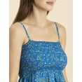 thumbnail image 5 of Moomaya Womens Printed Shoulder Strap Top, Square Neck, Smocked Casual Summer Cotton Top, 5 of 7