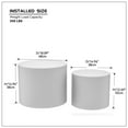 thumbnail image 2 of Nesting Coffee Table Set of 2, Round MDF Coffee Tables, Modern Luxury Side Tables Accent End Table for  Small Space Living Room Apartment, White, 2 of 6
