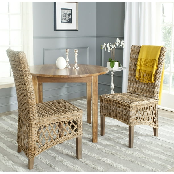Safavieh Sumatra Nautical Bohemian Rattan Side Chair Set Of 2 Walmart Com Walmart Com