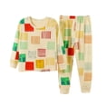 thumbnail image 2 of Cethrio Kids Girls Pajama Sets, Cotton 2 Piece Soft Fall Winter Sleepwear Yellow Size 3-4 T, 2 of 6