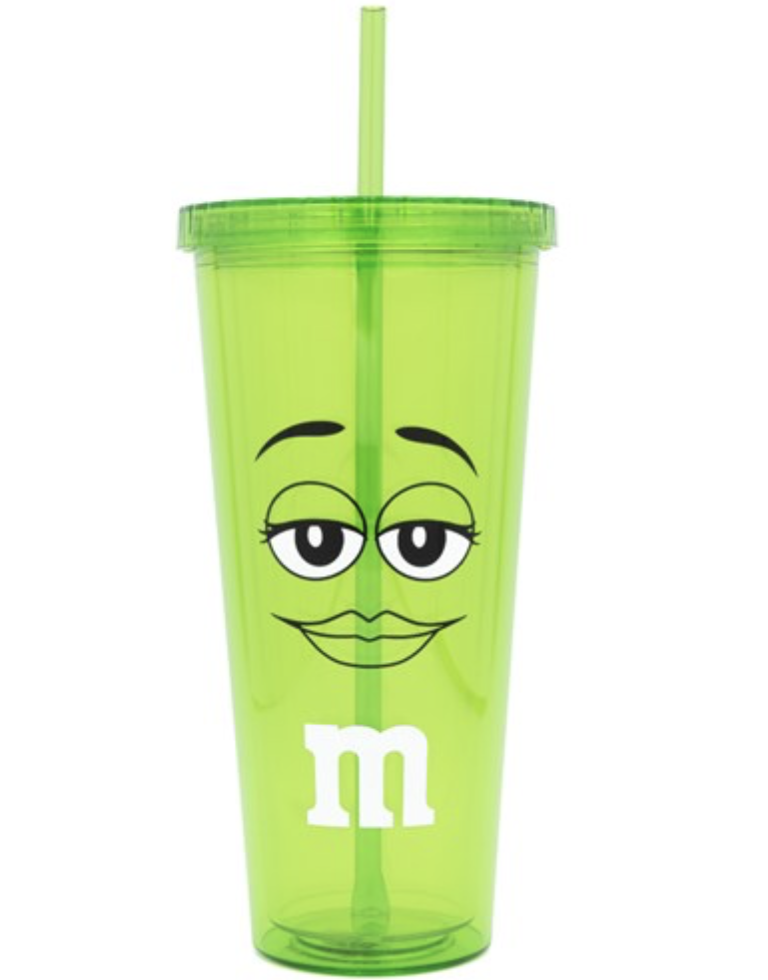 M&amp;M&amp;#39;s World Green Character Smiling Lip Tumbler with Straw New ...
