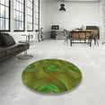 thumbnail image 3 of Ahgly Company Indoor Round Patterned Antique Bronze Green Area Rugs, 4' Round, 3 of 6