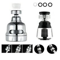 2PCS 360 Degree Rotating Faucet Aerator Accessories 3 Mode Adjustable Kitchen Sink Tap Head Water Saving Faucet Sprayer Water Saving Bubbler Pressurized Faucet (Pack of 2)