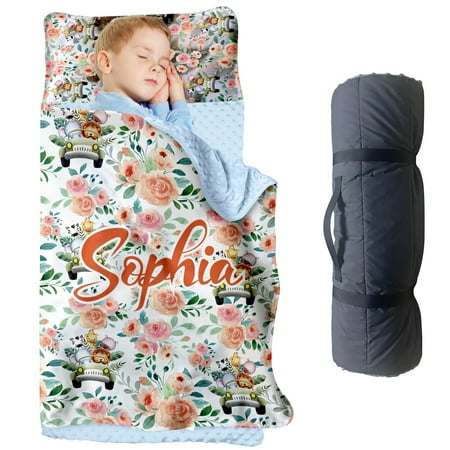 AOLOA Personalized Toddler Nap Mat With Custom Name Featuring Lion Animals and Flowers. Ideal Sleeping Bag Blanket for Preschool and Kindergarten Boys and Girls. AOLOA Personalized Toddler Nap Mat With Custom Name Featuring Lion Animals and Flowers. Ideal Sleeping Bag Blanket for Preschool and Kindergarten Boys and Girls.