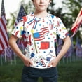 thumbnail image 2 of Gerichy Shirts for Boys Boys Tshirt Toddler Boys Girls Summer Short Sleeve Independence Day Style Cartoon Print T Shirt Tops Casual Shirt Children's Clothing, 2 of 4