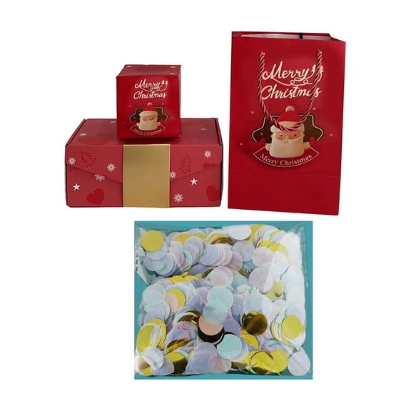Nkmbld Money Explosion Gift Box, Merry Christmas Surprise Gift Box Explosion for Money, Cash Christmas Surprise Box for Women/Men/Girls/Boys, 6PC