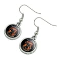 thumbnail image 2 of American Fire Department Firefighter Skeleton Fears Me Novelty Dangling Drop Charm Earrings, 2 of 5