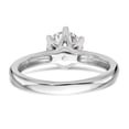 thumbnail image 5 of 14K White Gold mounting Ring Band Only Solitaire Engagement, Size 9, 5 of 7