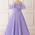 thumbnail image 4 of ZHOGXU Kids Elegant Solid Color Dresses For Girls Flutter Sleeve Halter Neck Ruffled Formal Gown Nice For Party And Dance, 4 of 8