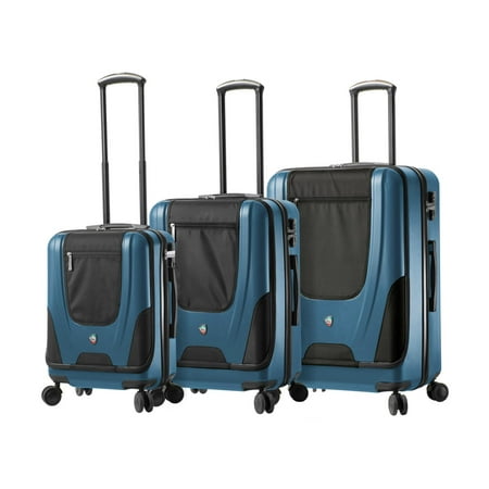 Leather Italian Genuine Luggage Set - Mia Toro ITALY Ibeido Hardside Spinner 3 Piece Luggage Set