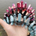 thumbnail image 2 of Sofullue Crystal Headwear Raw Stones Angel Aura Tiara Bohemia Style Head Ornaments Fairy Headband for Music Festivals, 2 of 13