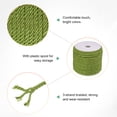 thumbnail image 2 of Uxcell 22 Yards Soft Twisted Rope Trim, 5mm/0.2" Army Green Polyester Twisted Silk Rope Cord for DIY Craft, 2 of 2