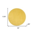 thumbnail image 3 of HomeRoots 8' X 8' Yellow Round Non Skid Indoor Outdoor Area Rug, 3 of 6